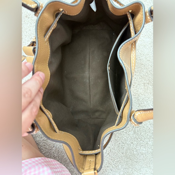 Tory Burch Brown Leather Bucket Bag - Picture 3 of 4